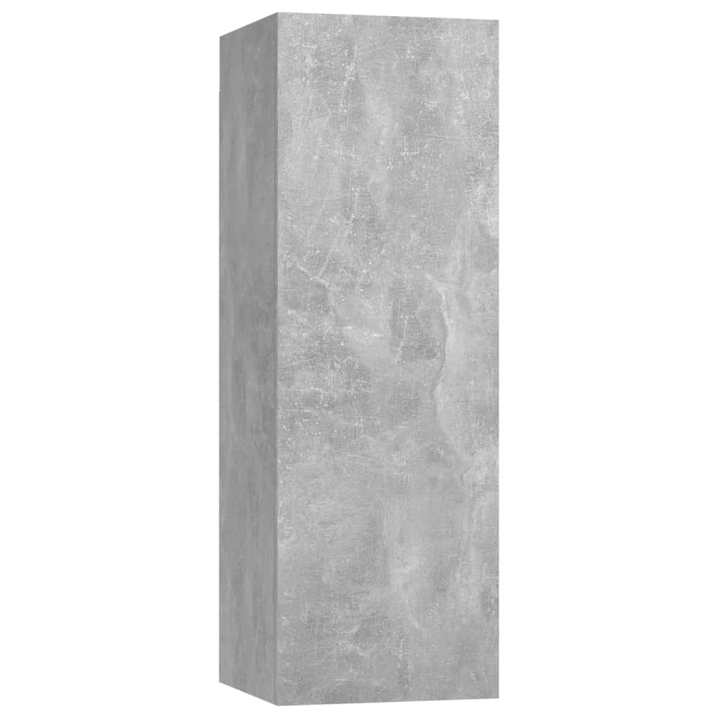betonszürke szerelt fa TV-szekrény 30,5 x 30 x 90 cm