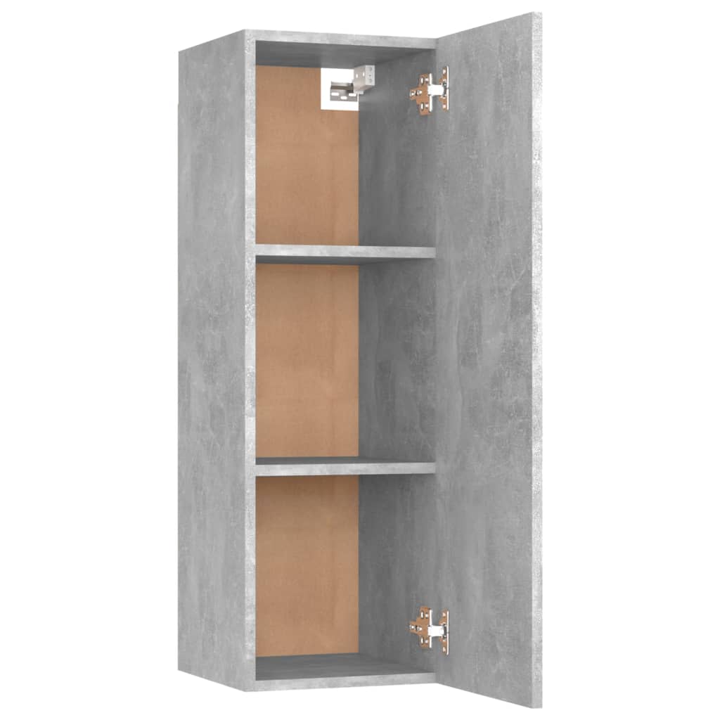 betonszürke szerelt fa TV-szekrény 30,5 x 30 x 90 cm