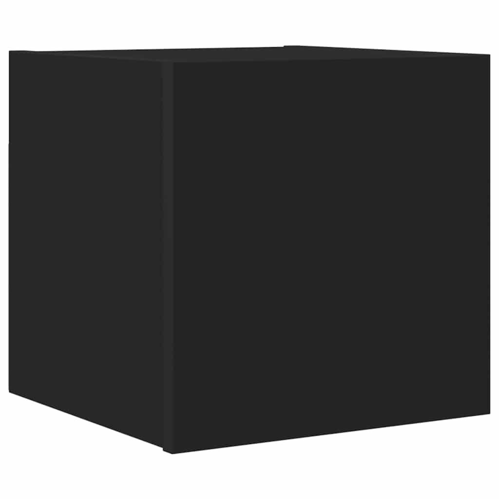 fekete falra szerelhető TV-szekrény 30,5 x 30 x 30 cm