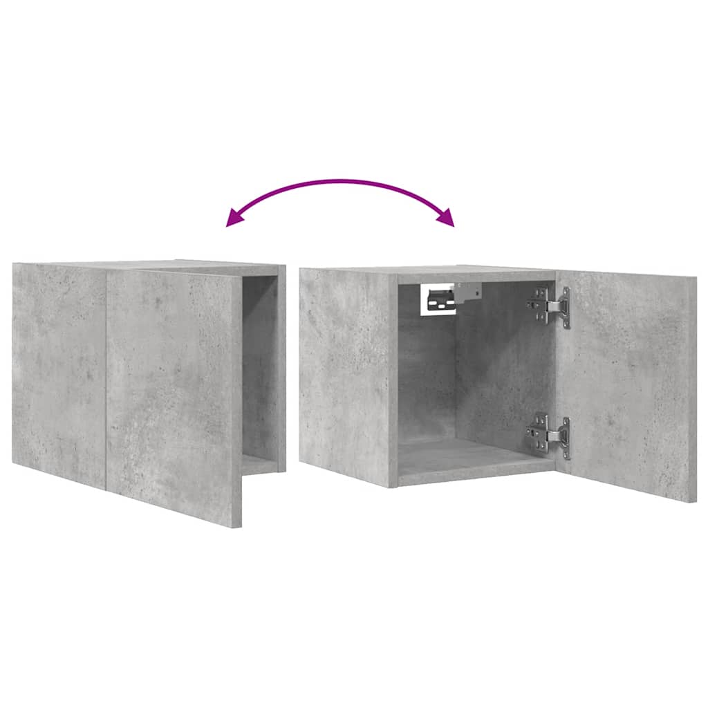betonszürke falra szerelhető TV-szekrény 30,5 x 30 x 30 cm