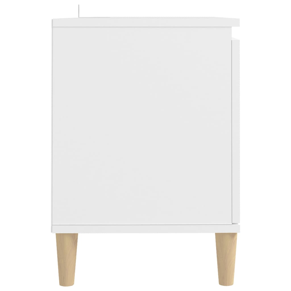 fehér TV-szekrény tömör falábakkal 103,5 x 35 x 50 cm