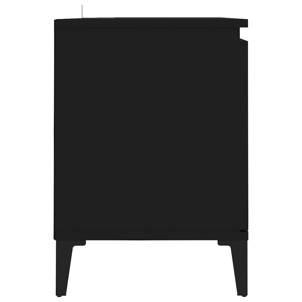 fekete TV-szekrény fémlábakkal 103,5 x 35 x 50 cm