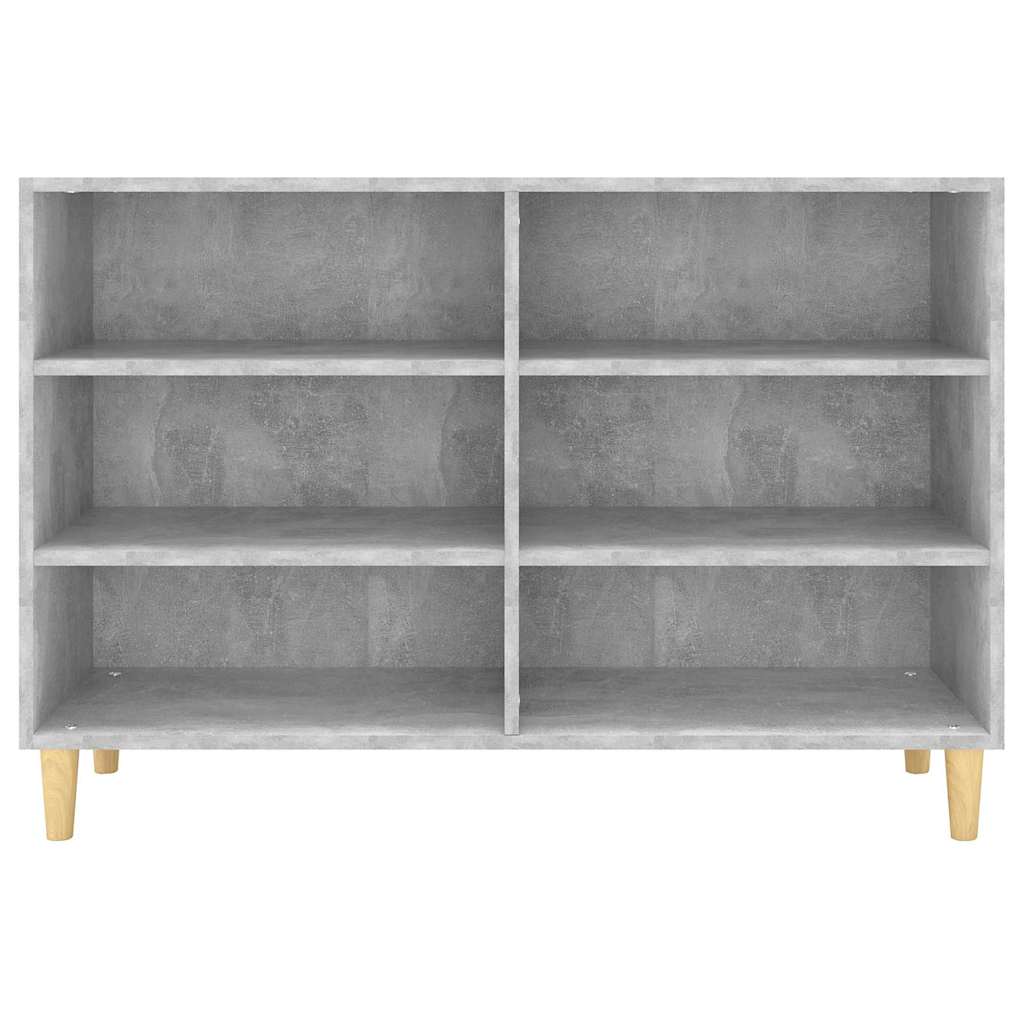 betonszürke szerelt fa tálalószekrény 103,5 x 35 x 70 cm