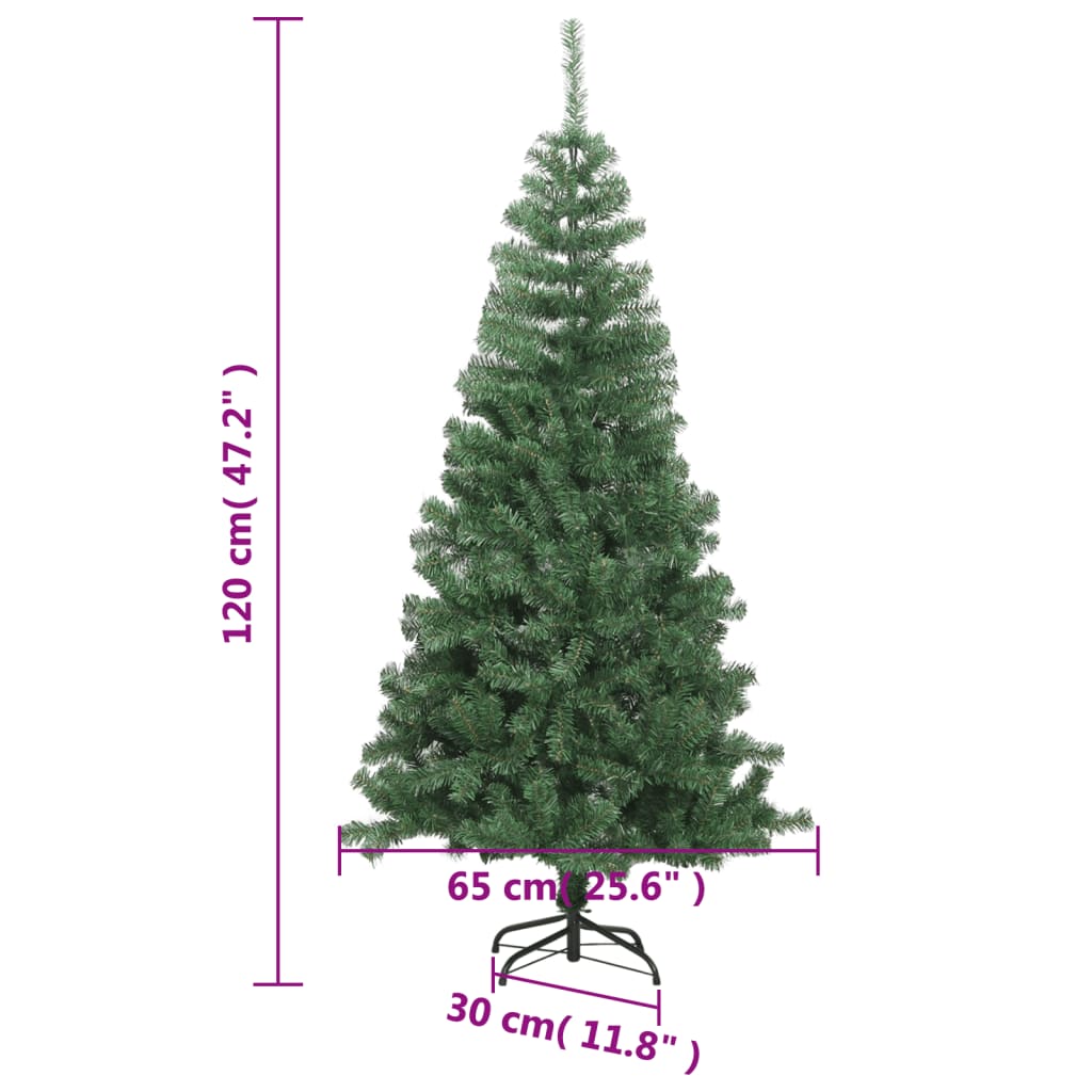 műkarácsonyfa állvánnyal 230 ággal 120 cm