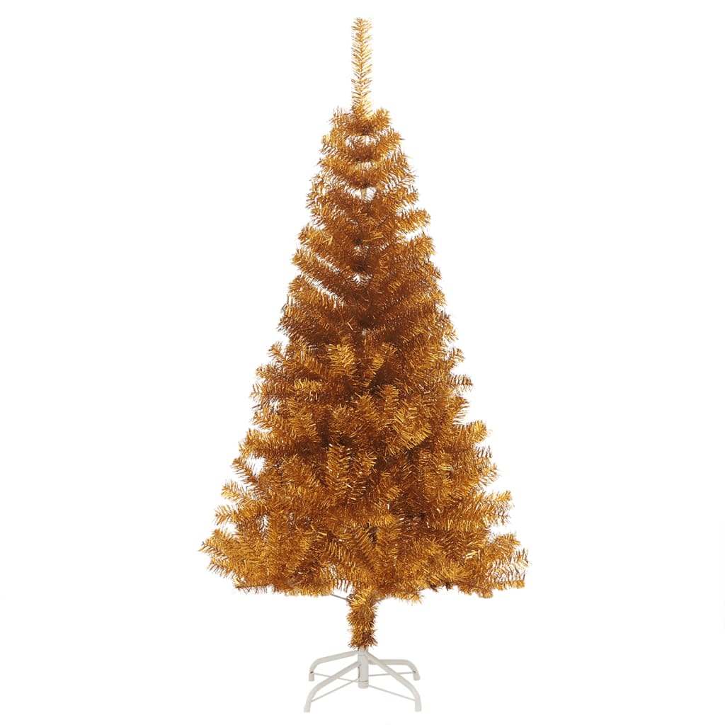 aranyszínű PET műkarácsonyfa állvánnyal 120 cm