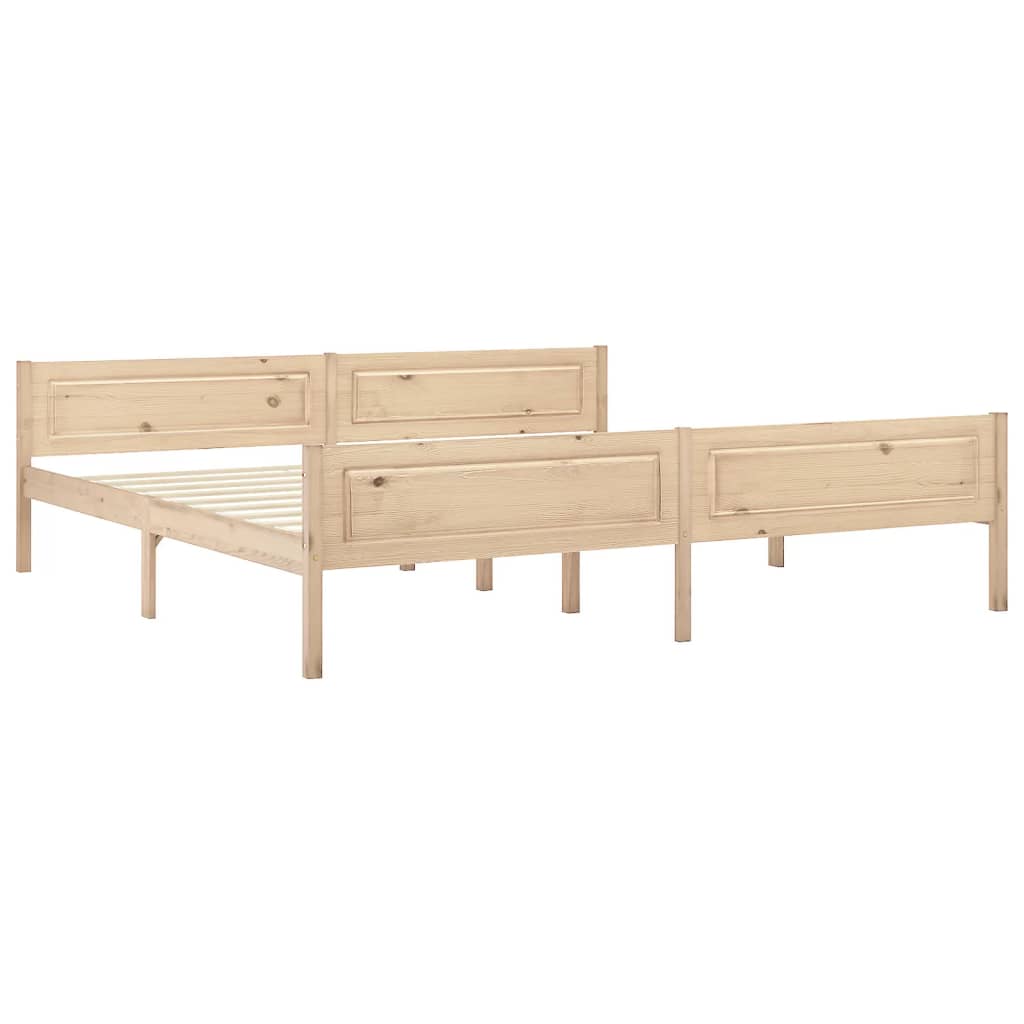 tömör fenyőfa ágykeret matrac nélkül 200 x 200 cm