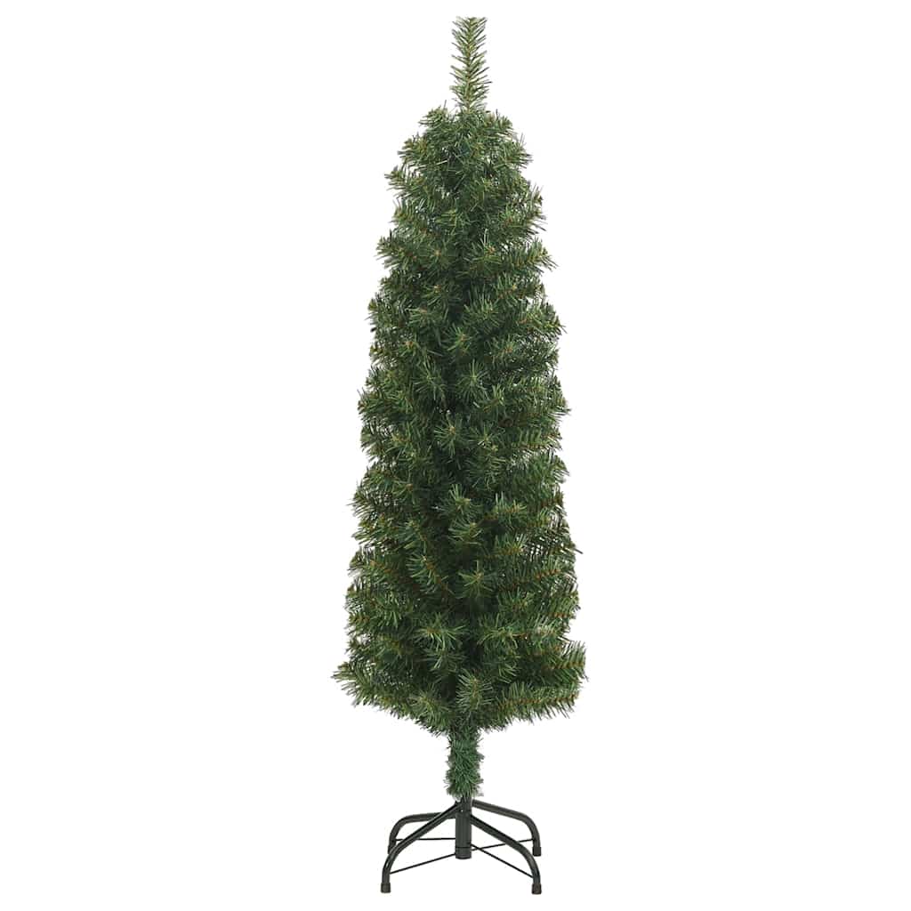 zöld PVC vékony műkarácsonyfa állvánnyal 120 cm