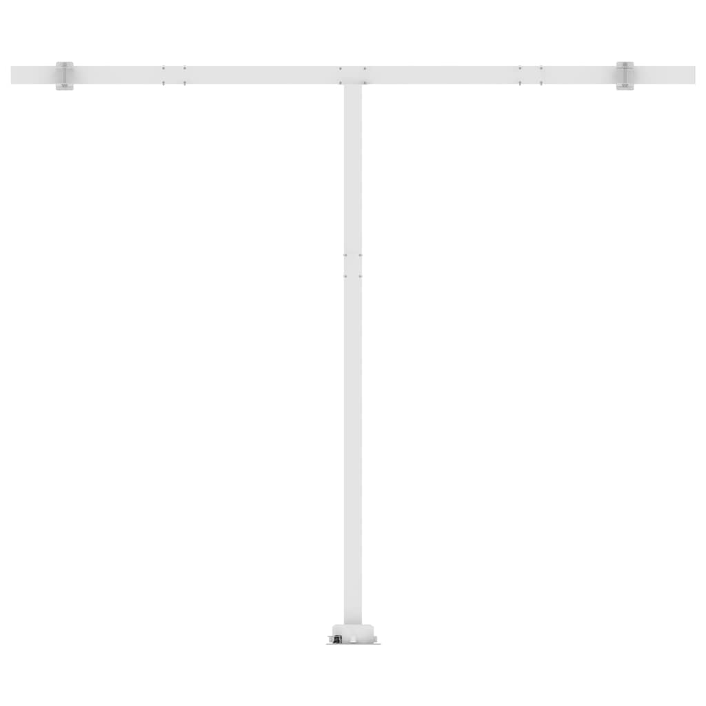 sárga és fehér automata póznás napellenző 400 x 300 cm