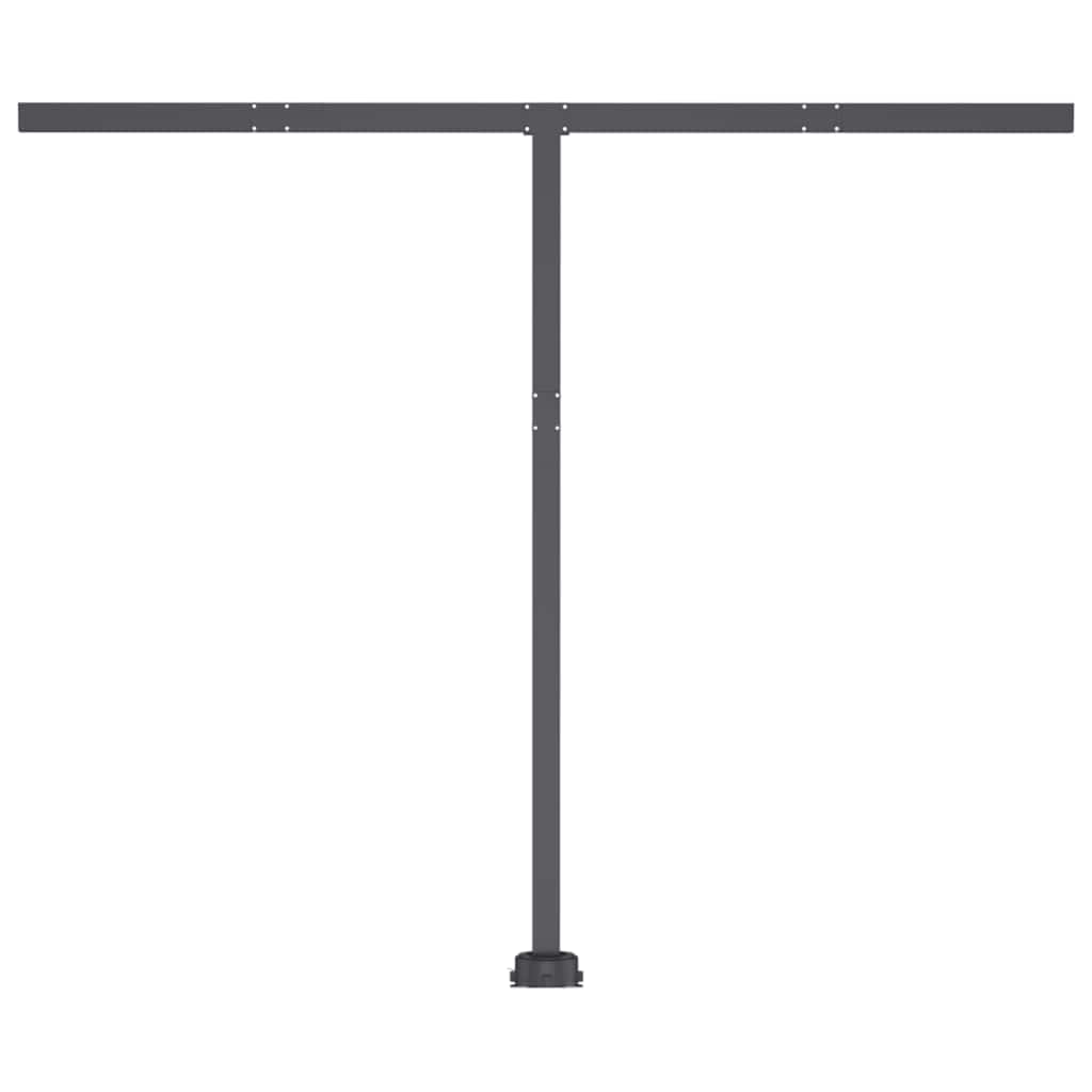 antracitszürke kézzel kihúzható LED-es napellenző 350 x 250 cm