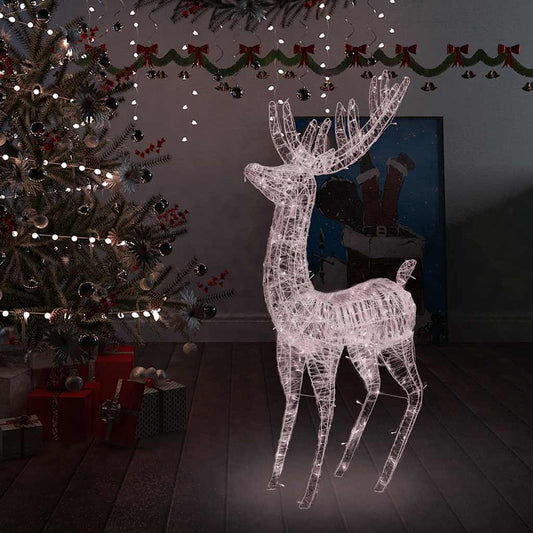 meleg fehér XXL akril karácsonyi rénszarvas 250 LED-del 180 cm