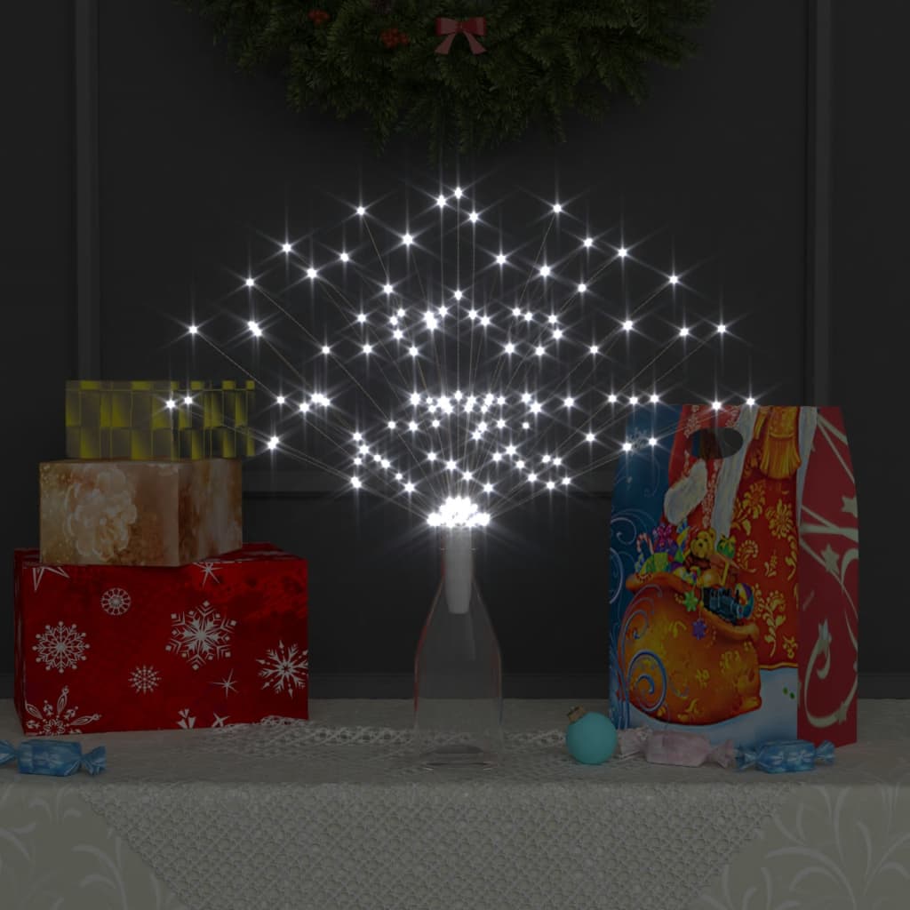 10 db karácsonyi hideg fehér tűzijátéklámpa 140 LED-del 20 cm