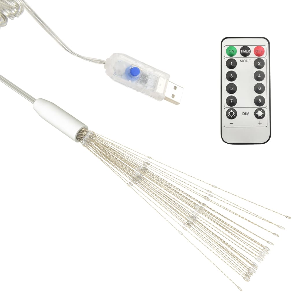 10 db karácsonyi hideg fehér tűzijátéklámpa 140 LED-del 20 cm