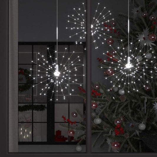 10 db karácsonyi hideg fehér tűzijátéklámpa 140 LED-del 20 cm