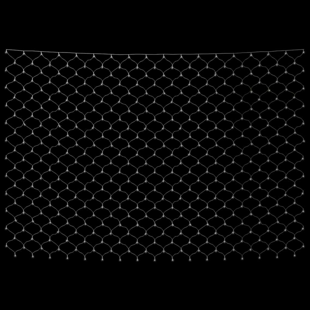 kültéri hálós hideg fehér karácsonyi világítás 204 LED 3 x 2 m