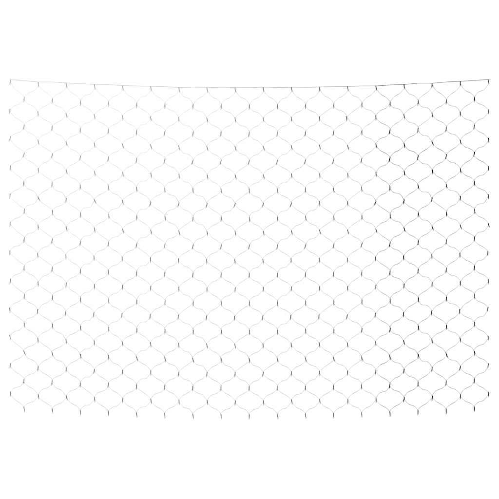 kültéri hálós hideg fehér karácsonyi világítás 204 LED 3 x 2 m