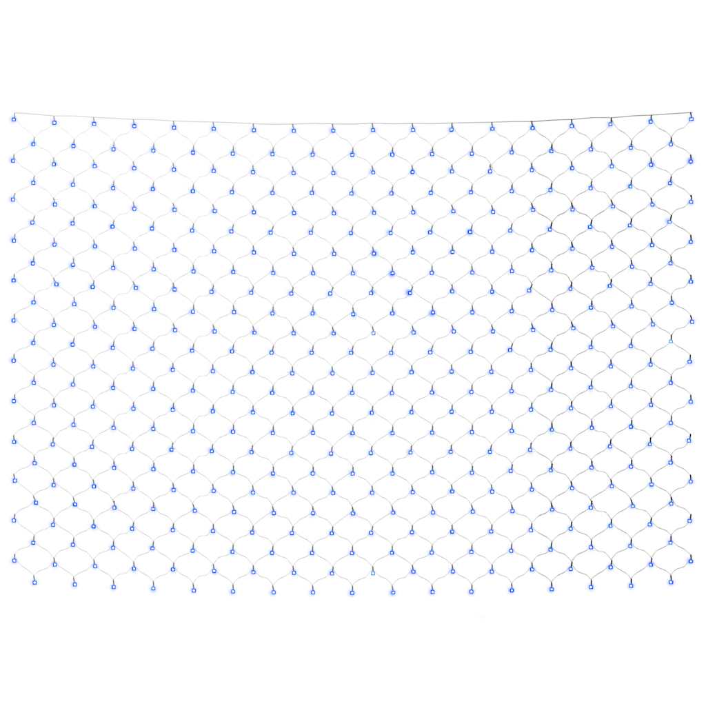 kék kültéri hálós karácsonyi világítás 204 LED 3 x 2 m