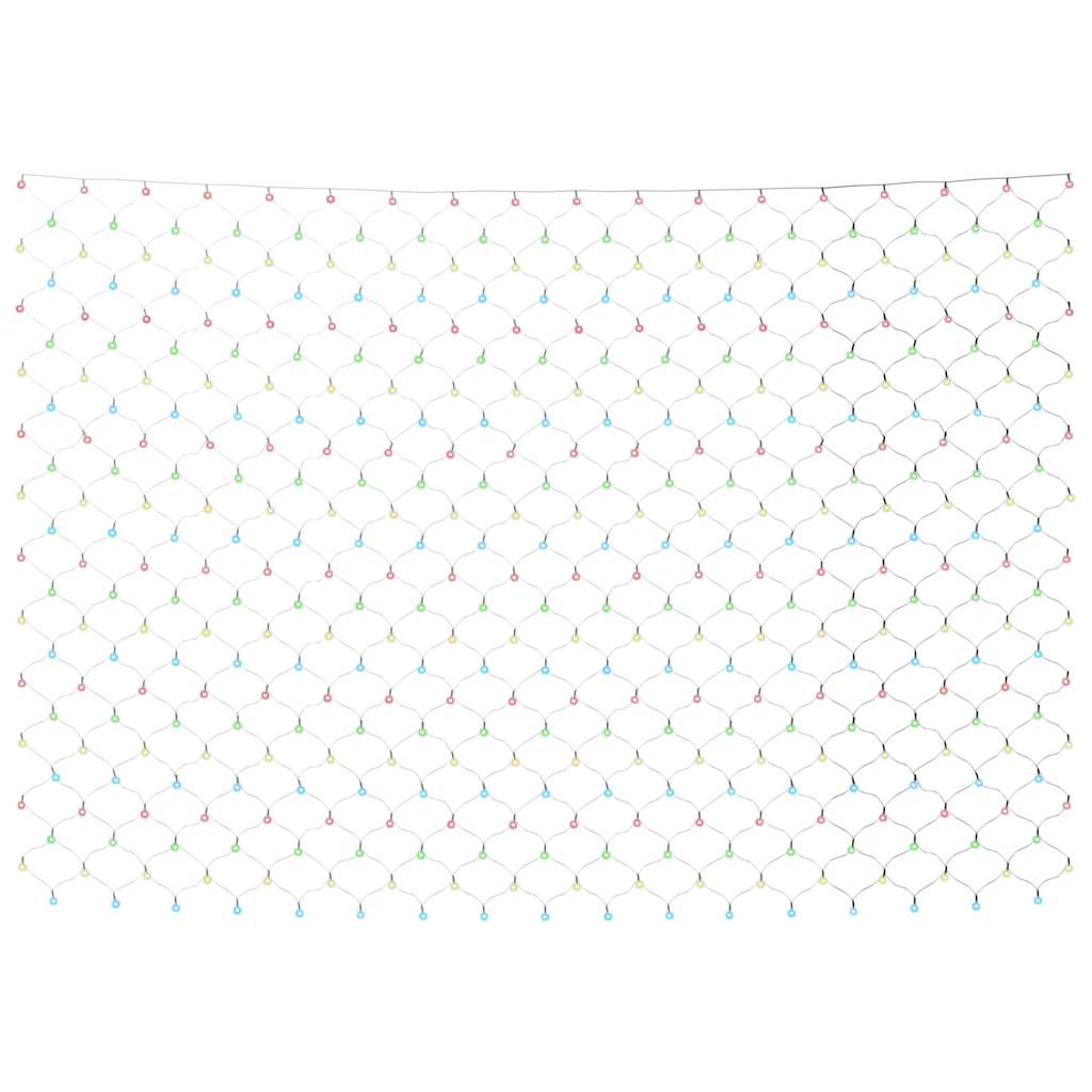 színes kültéri hálós karácsonyi világítás 204 LED-del 3 x 2 m