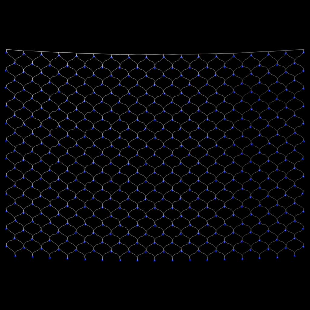 kék kültéri hálós karácsonyi világítás 306 LED 3 x 3 m