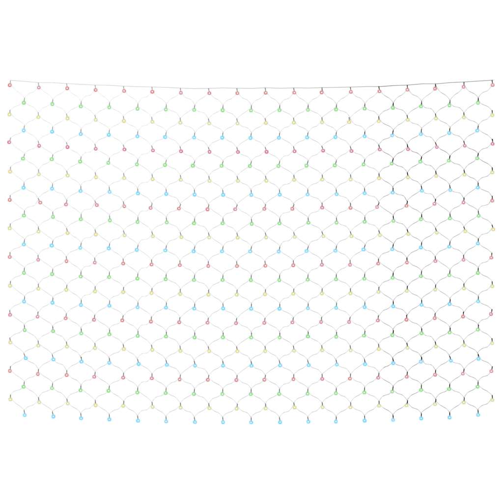 színes kültéri hálós karácsonyi világítás 544 LED-del 4 x 4 m