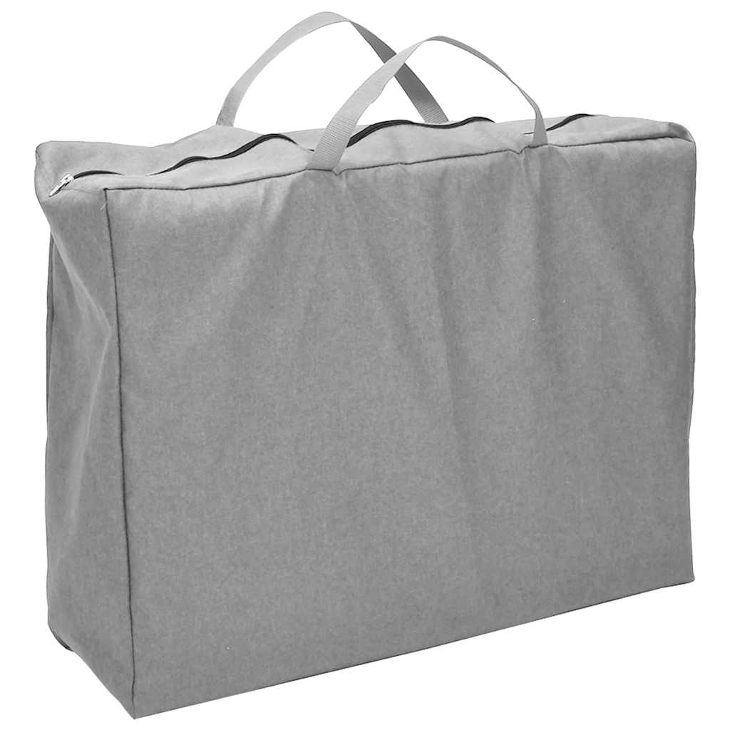 világosszürke vászonszövet babajáróka matraccal