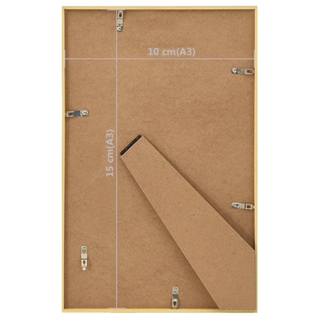10 db aranyszínű MDF asztali fényképkeret 10 x 15 cm