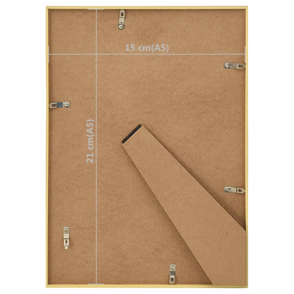 10 db aranyszínű MDF asztali fényképkeret 15 x 21 cm