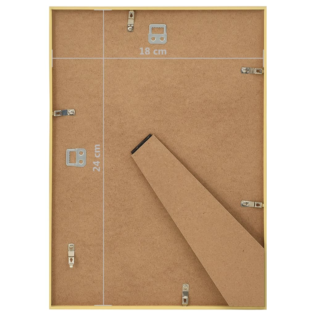 10 db aranyszínű MDF fali/asztali fényképkeret 18 x 24 cm
