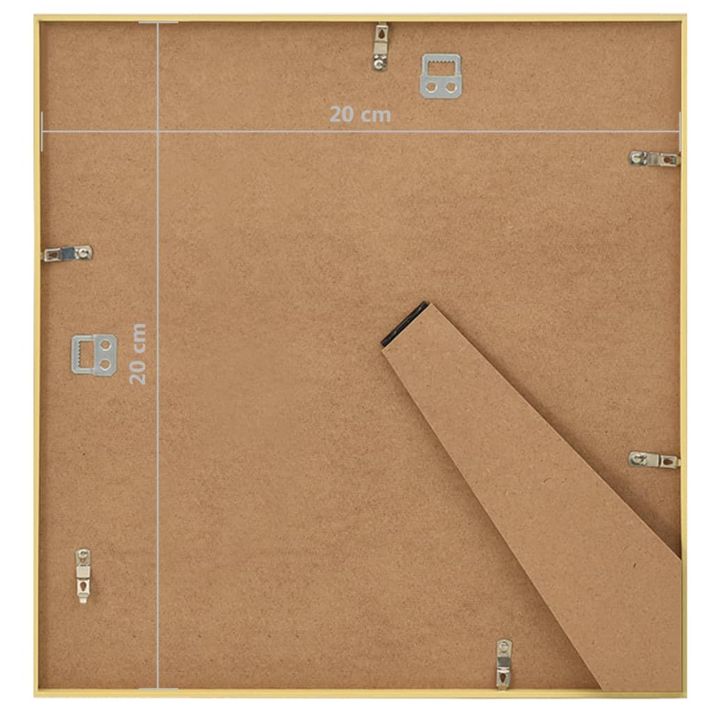 10 db aranyszínű MDF fali/asztali fényképkeret 20 x 20 cm