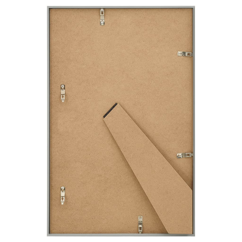 10 db ezüstszínű MDF asztali fényképkeret 13 x 18 cm