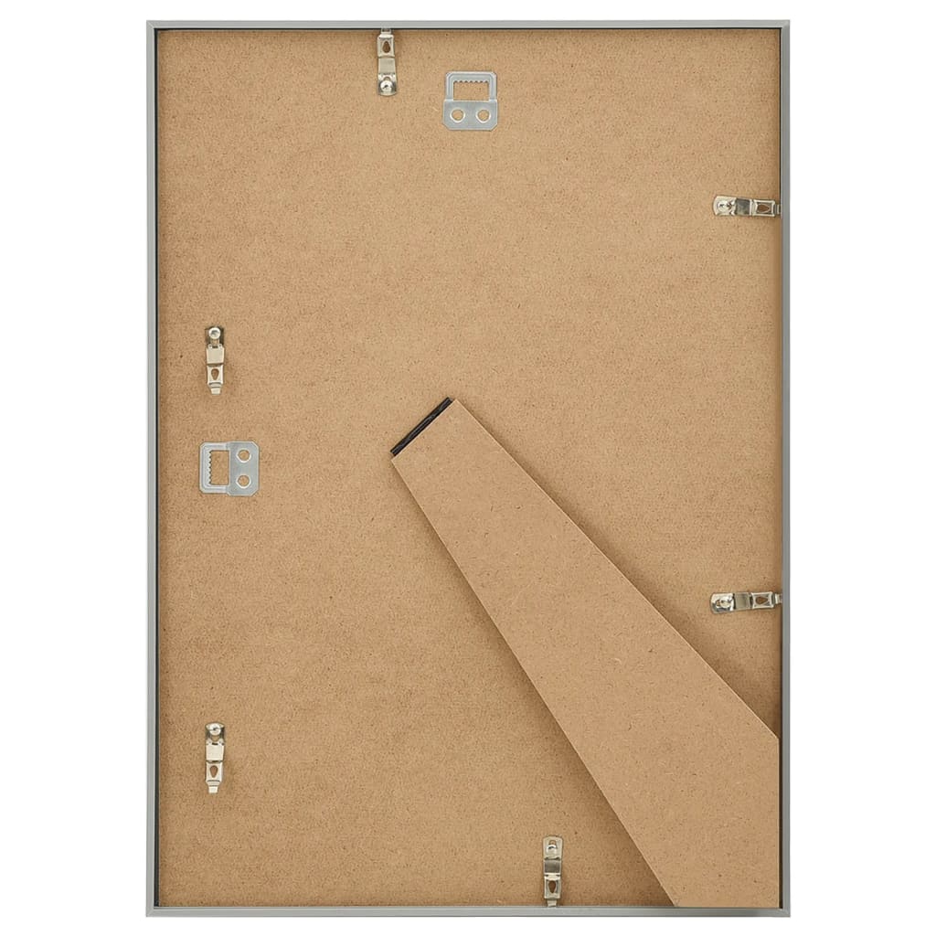 10 db ezüstszínű MDF fali/asztali fényképkeret 18 x 24 cm