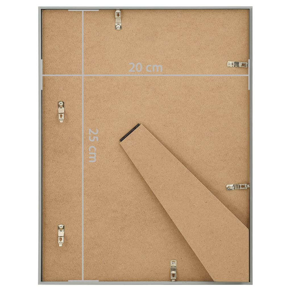 10 db ezüstszínű MDF asztali fényképkeret 20 x 25 cm