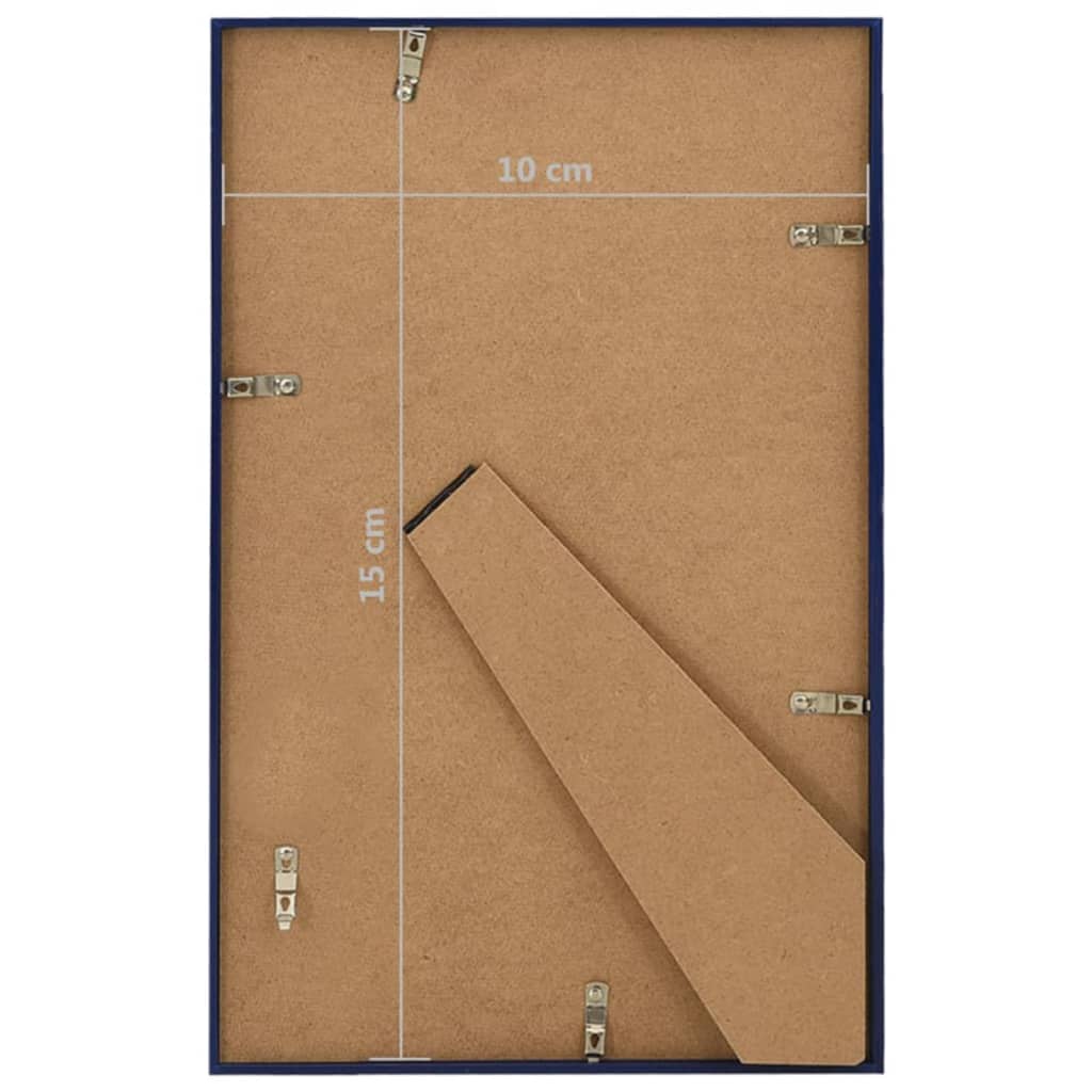 10 db kék MDF asztali fényképkeret 10 x 15 cm