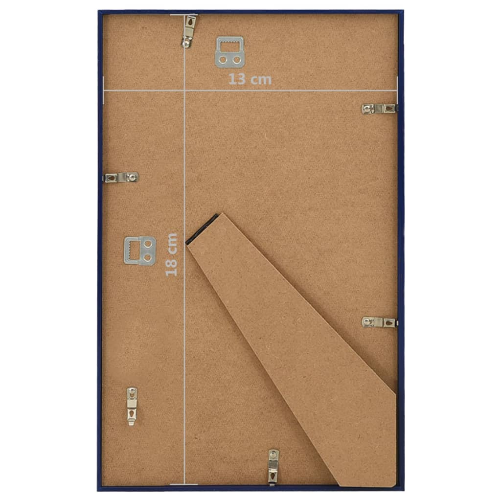10 db kék MDF fali/asztali fényképkeret 13 x 18 cm