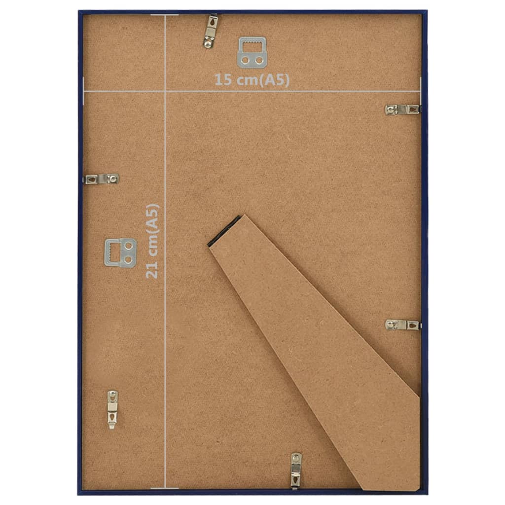 10 db kék MDF fali/asztali fényképkeret 15 x 21 cm