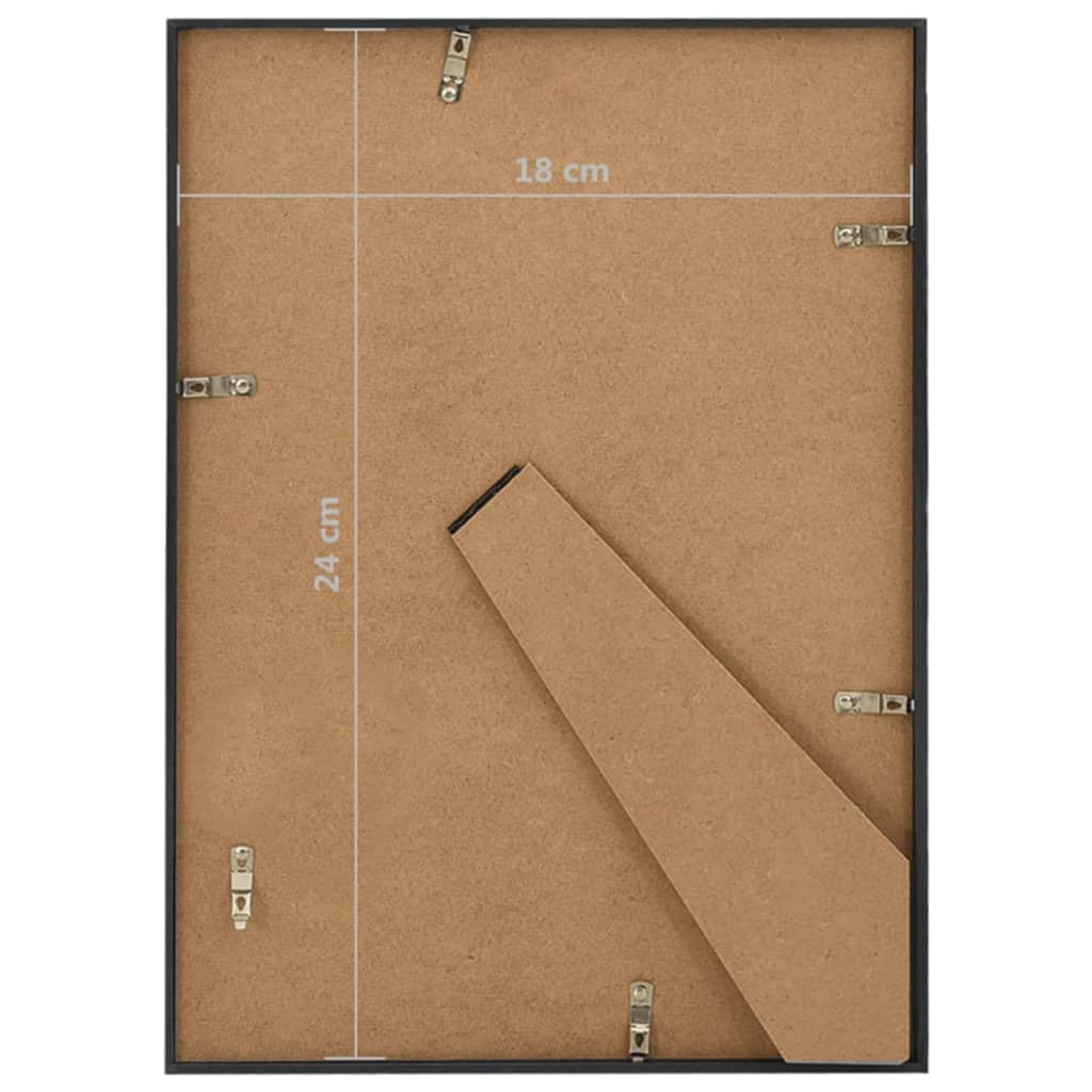 10 db fekete MDF asztali fényképkeret 18 x 24 cm