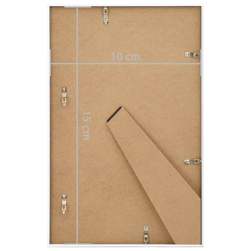 10 db fehér MDF asztali fényképkeret 10 x 15 cm