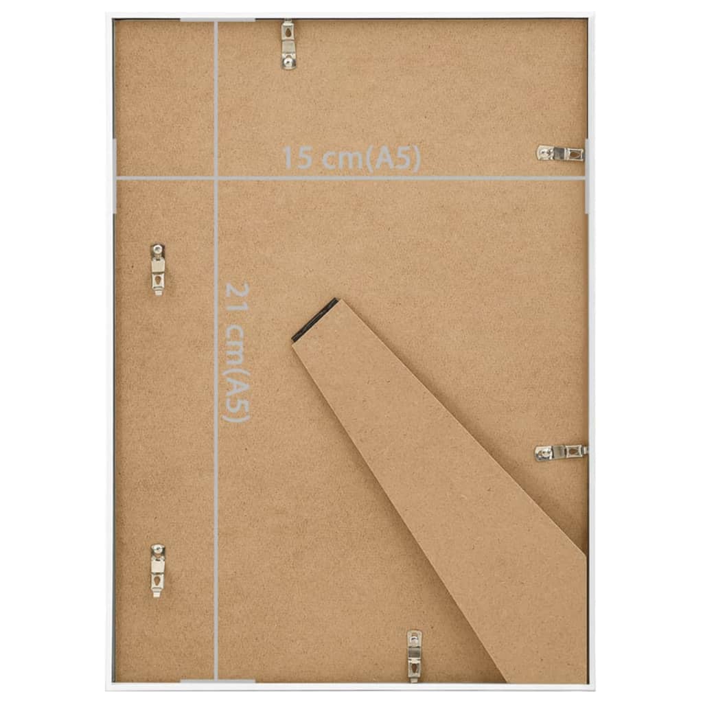 10 db fehér MDF asztali fényképkeret 15 x 21 cm