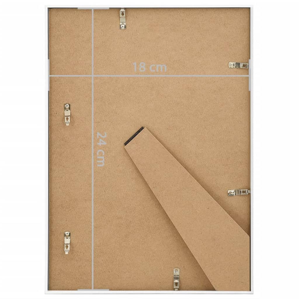 10 db fehér MDF asztali fényképkeret 18 x 24 cm