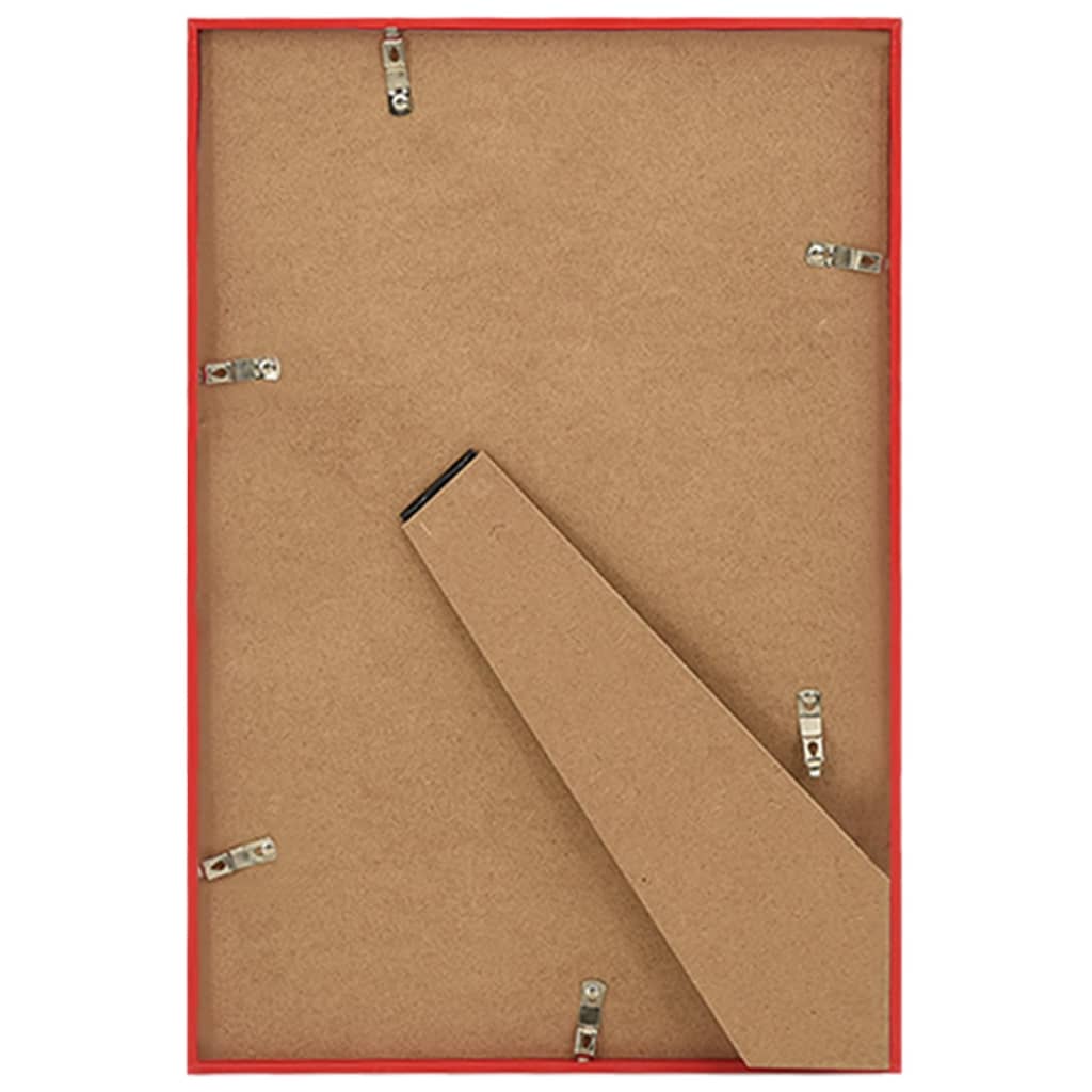 10 db piros MDF asztali fényképkeret 10 x 15 cm