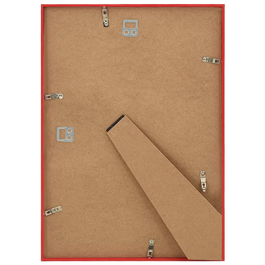 10 db piros MDF fali/asztali fényképkeret 18 x 24 cm