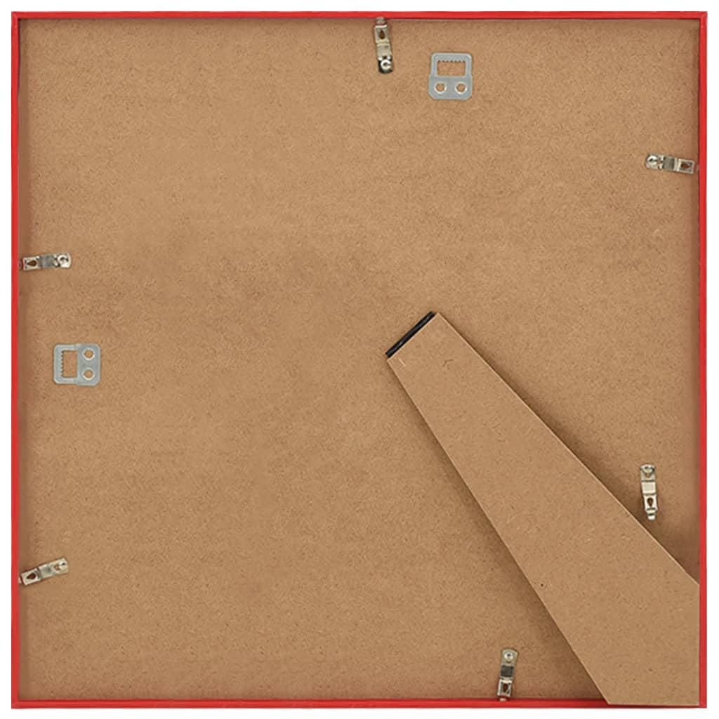 10 db piros MDF fali/asztali fényképkeret 20 x 20 cm