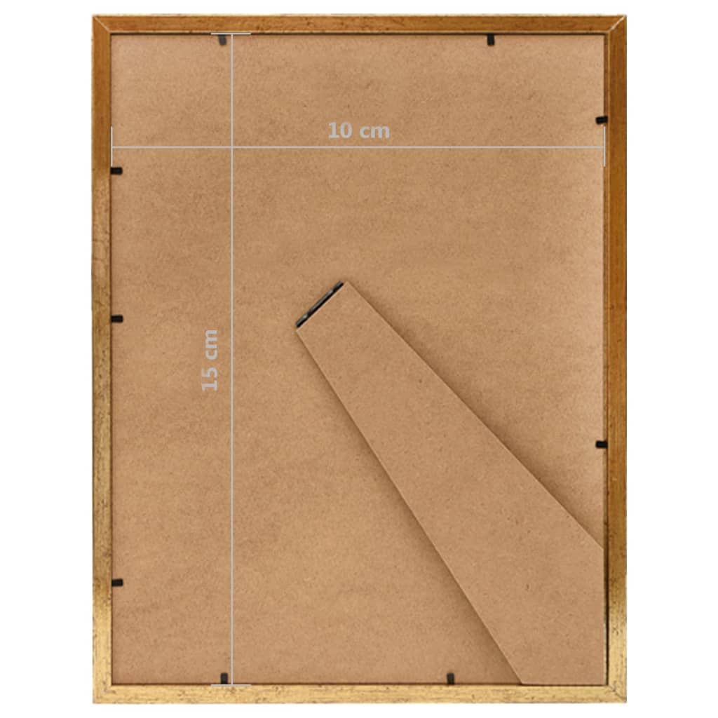 10 db aranyszínű MDF asztali fényképkeret 10 x 15 cm