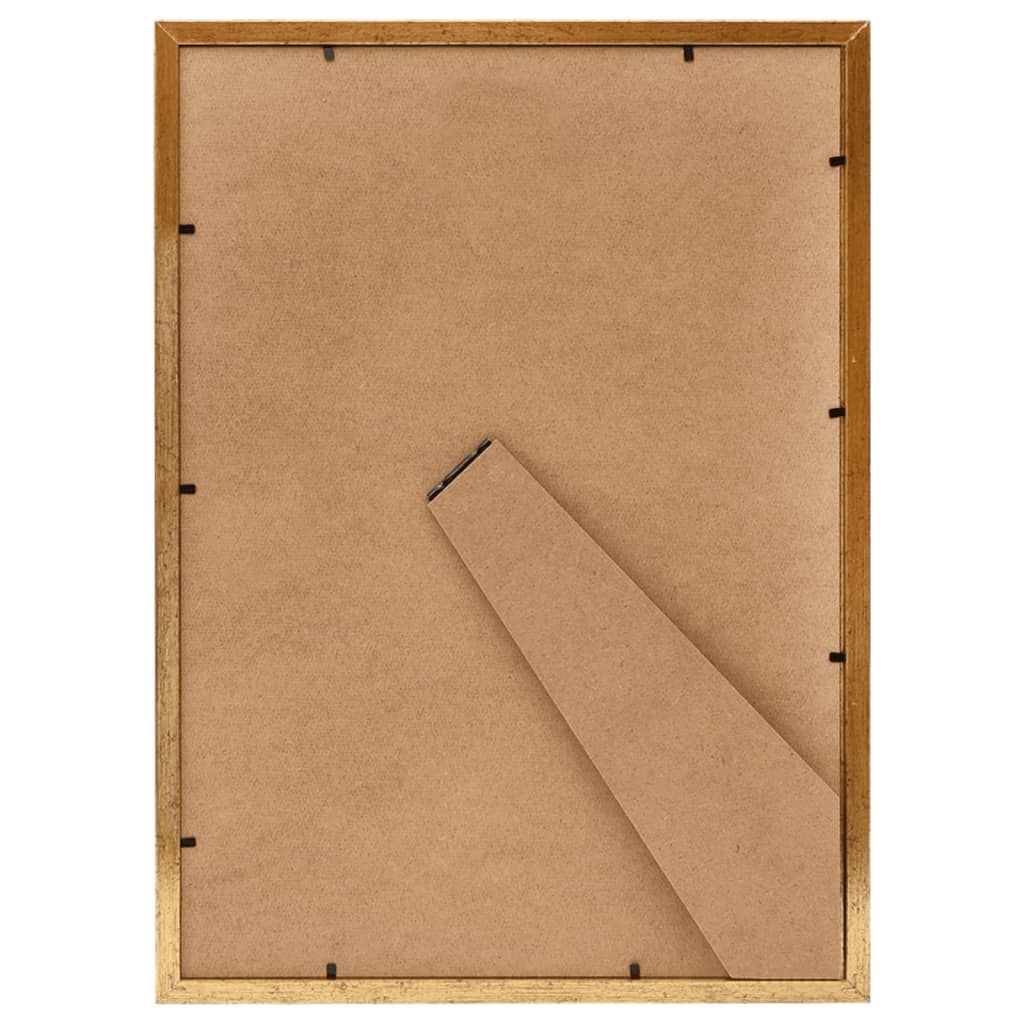 10 db aranyszínű MDF asztali fényképkeret 15 x 21 cm