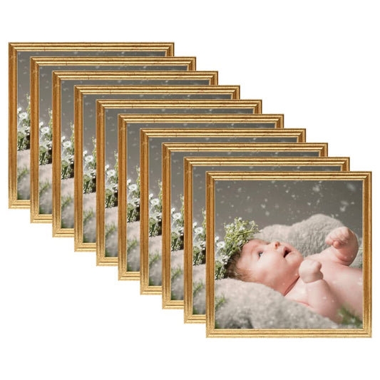 10 db aranyszínű MDF asztali fényképkeret 20 x 20 cm