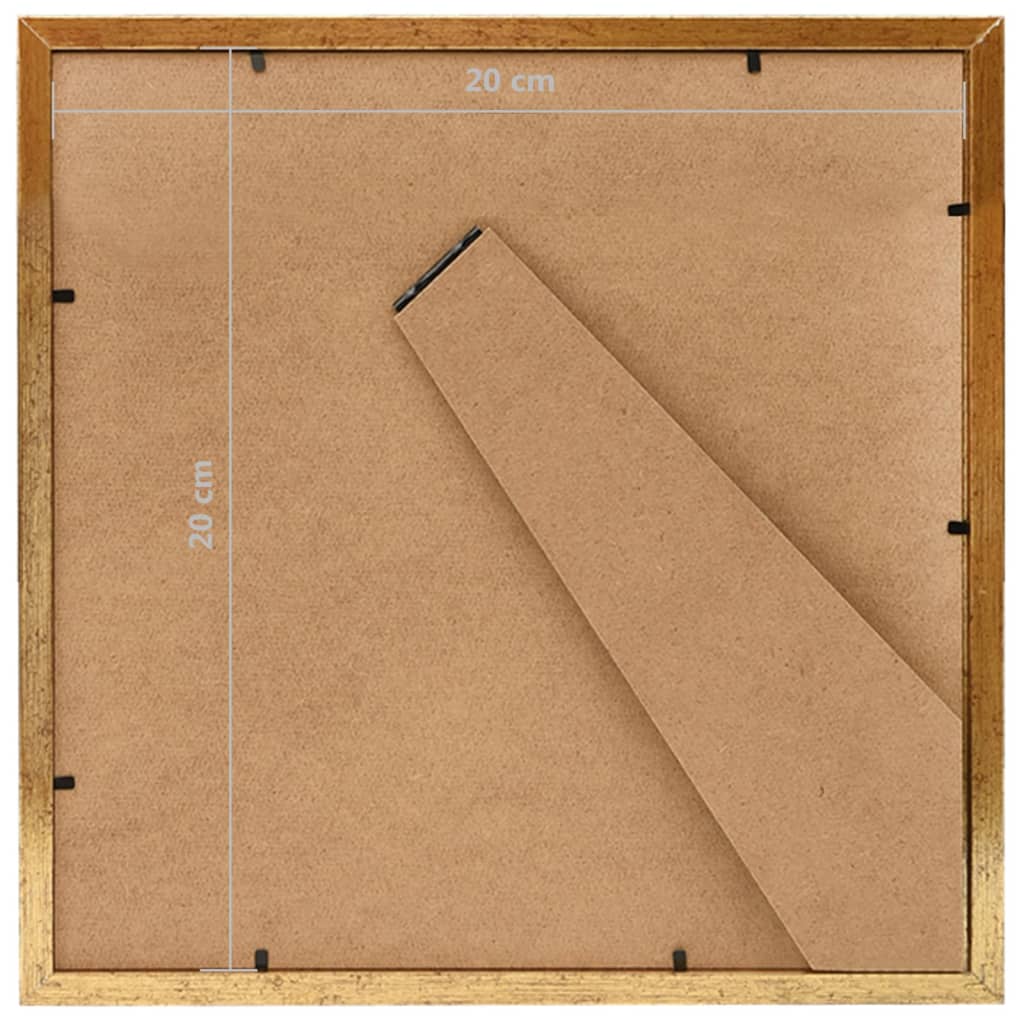 10 db aranyszínű MDF asztali fényképkeret 20 x 20 cm