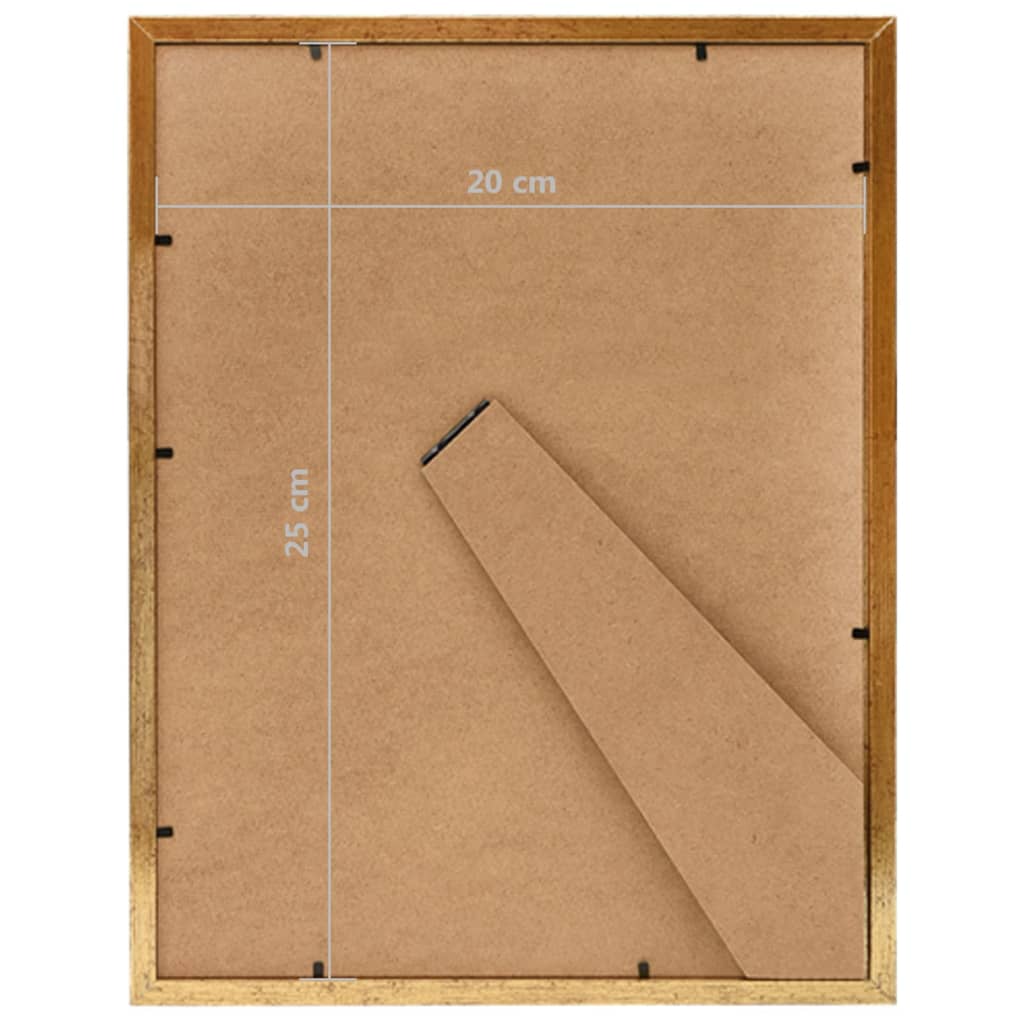 10 db aranyszínű MDF asztali fényképkeret 20 x 25 cm