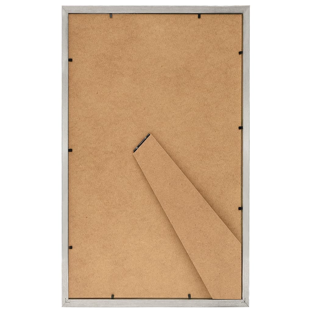10 db ezüstszínű MDF asztali fényképkeret 10 x 15 cm