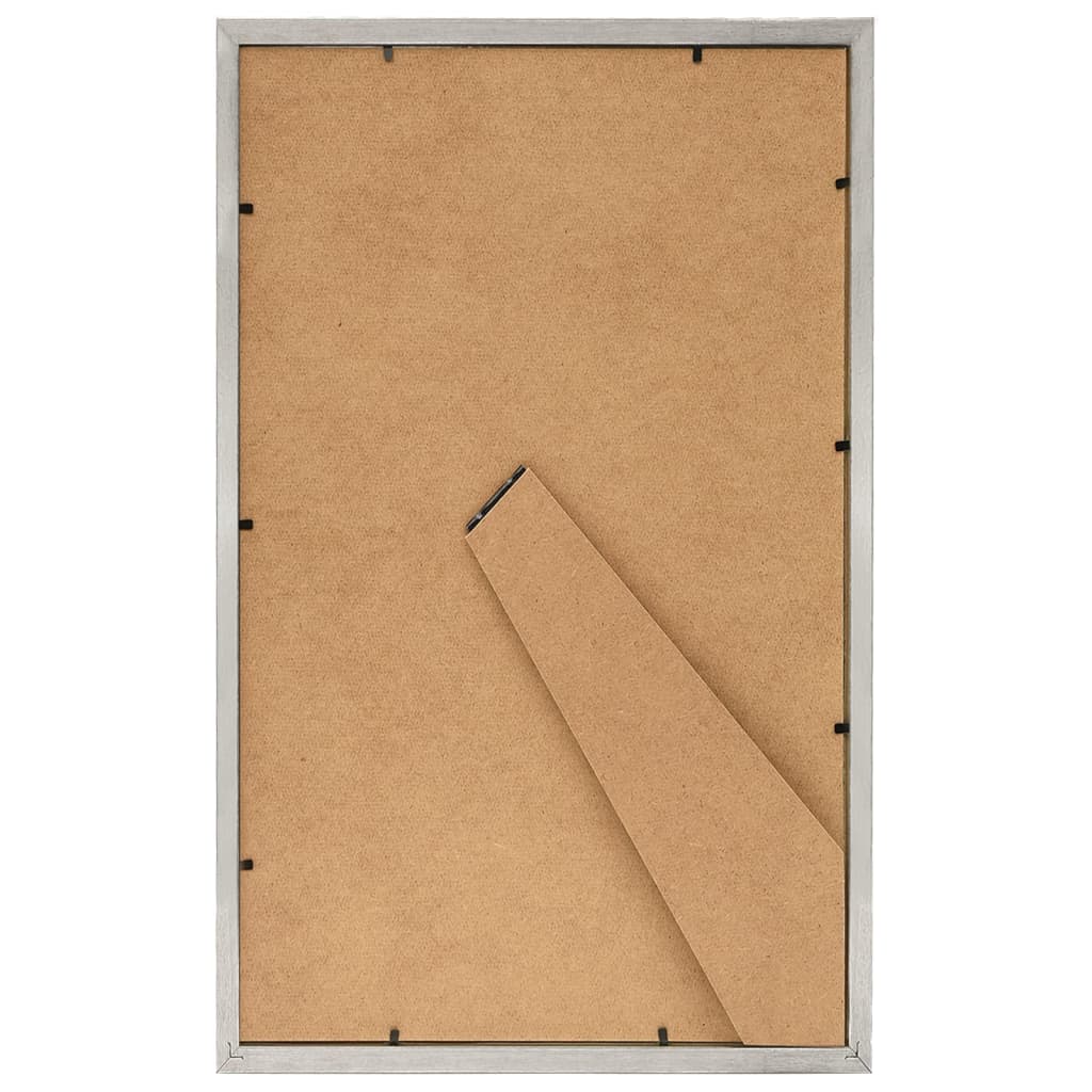 10 db ezüstszínű MDF asztali fényképkeret 13 x 18 cm