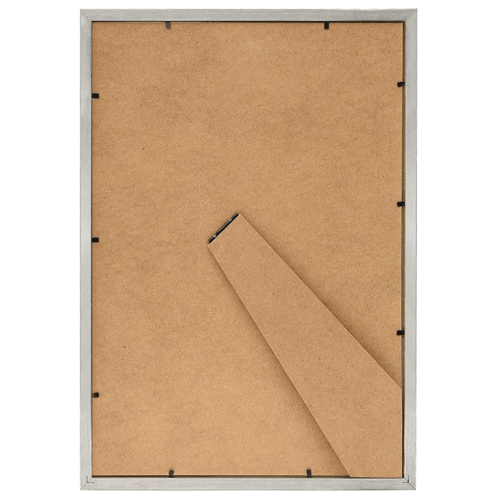 10 db ezüstszínű MDF asztali fényképkeret 15 x 21 cm