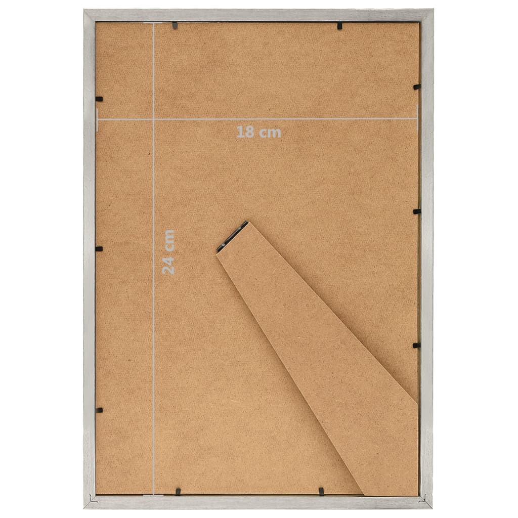 10 db ezüstszínű MDF asztali fényképkeret 18 x 24 cm